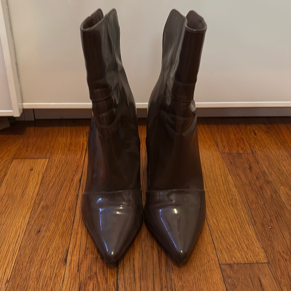Brown heeled boots